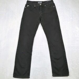 Salvage Mayhem‎ Straight Jeans Men's 30R (30x31) Black Distressed Stretch Denim